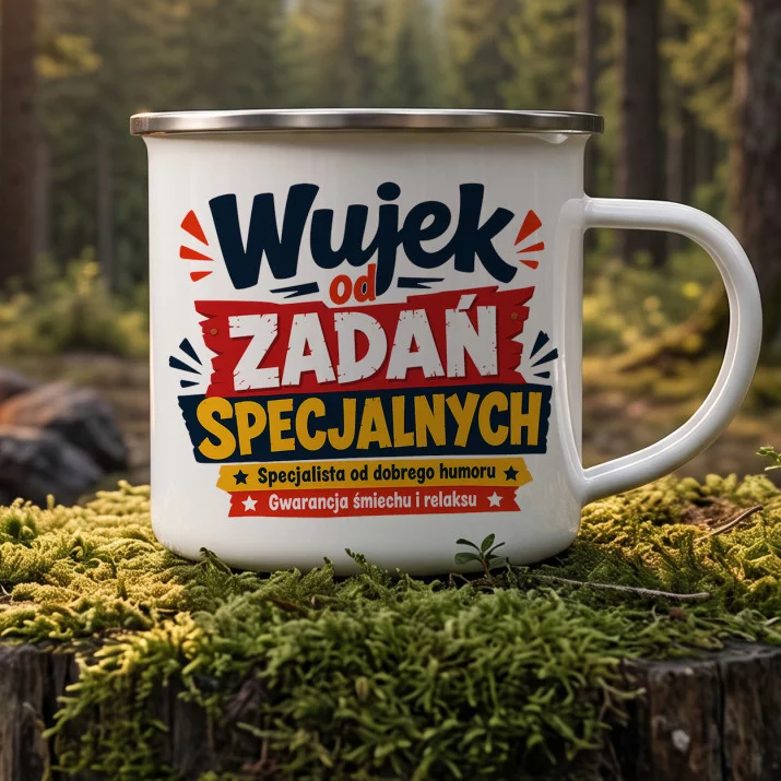Kubek Emaliowany Dla Wujka Prezent Dla Mężczyzny: Wujkowy Humor Kubek Emaliowany Dla Wujka Prezent Dla Mężczyzny: Wujkowy Humor
