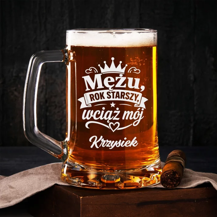 Kufel Personalizowany z Grawerem Dla Męża Na Urodziny Prezent: Sarkastyczny Toast Męża