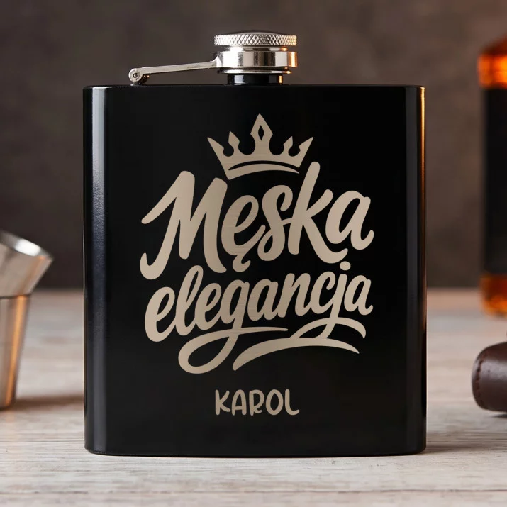 Piersiówka Z Grawerem Dla Faceta Prezent Dla Mężczyzny: Męska Elegancja