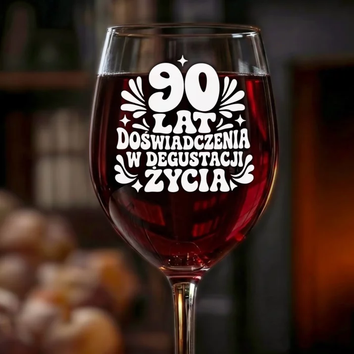 Kieliszek Do Wina Na 90 Urodziny Prezent Dla Mężczyzny: 90 Lat Doświadczenia Kieliszek Do Wina Na 90 Urodziny Prezent Dla Mężczyzny: 90 Lat Doświadczenia