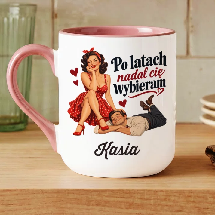 Kubek Personalizowany Na Rocznicę Ślubu Prezent Na Walentynki Dla Kobiety: Po Latach Nadal Cię