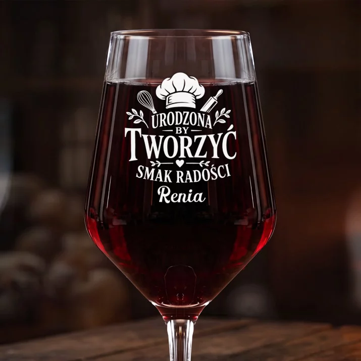 Mega Kieliszek Do Wina z Grawerem Na 30 Urodziny Prezent Dla 30 Latki Kobiety: Urodzona By Tworzyć