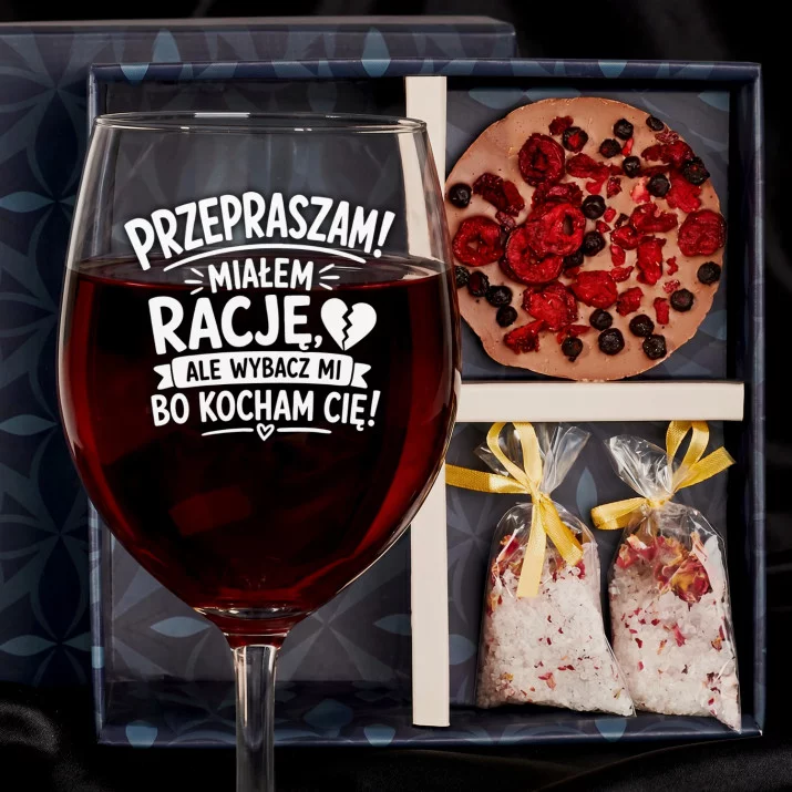 Zestaw Prezenowy Z Kieliszkiem Do Wina Na Przeprosiny: Humorystyczne