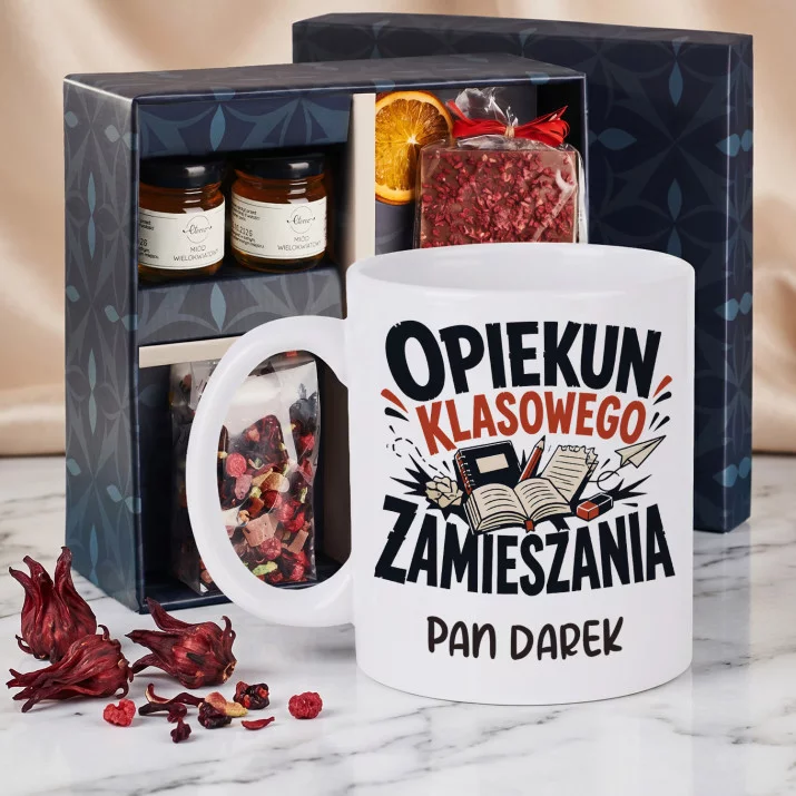 Zestaw Prezenowy z Kubkiem Dla Wychowawcy Na Dzień Nauczyciela Dla Mężczyzny: Opiekun Klasowego Zestaw Prezenowy z Kubkiem Dla Wychowawcy Na Dzień Nauczyciela Dla Mężczyzny: Opiekun Klasowego