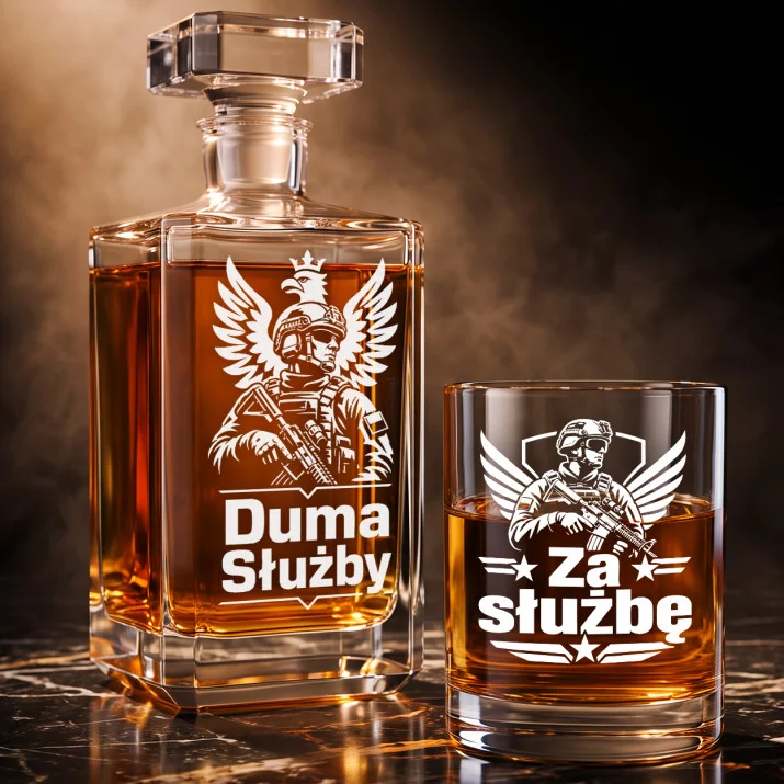 Zestaw Do Whisky Dla Żołnierza Prezent Na Przysięgę Wojskową Dla Mężczyzny: Duma Służby