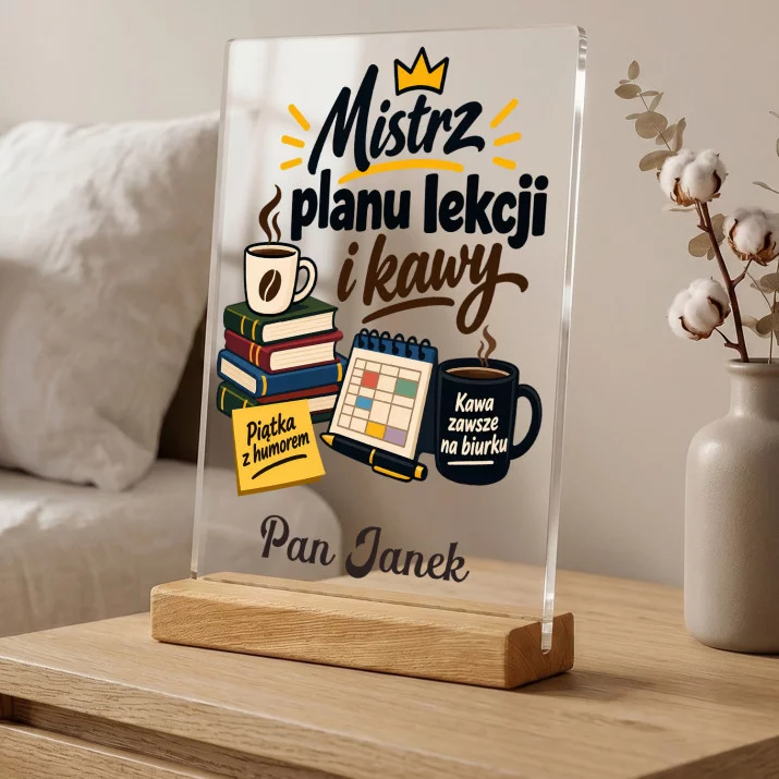 Druk Na Szkle Na Dzień Nauczyciela Prezent Dla Nauczyciela Mężczyzny: Mistrz Planu Lekcji I Druk Na Szkle Na Dzień Nauczyciela Prezent Dla Nauczyciela Mężczyzny: Mistrz Planu Lekcji I