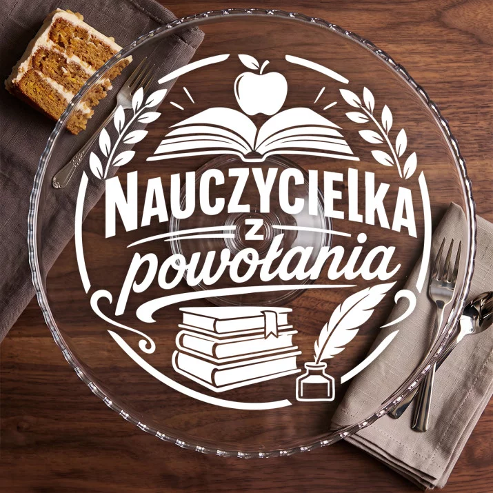 Patera Na Ciasto Dla Nauczycielki Prezent Na Dzień Nauczyciela Dla Kobiety: Duma Nauczania Patera Na Ciasto Dla Nauczycielki Prezent Na Dzień Nauczyciela Dla Kobiety: Duma Nauczania