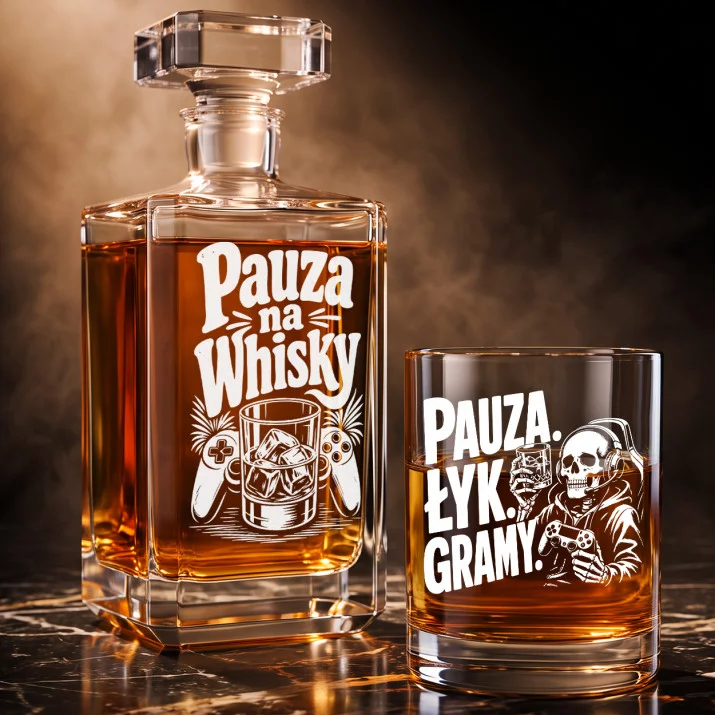Zestaw Do Whisky Dla Gracza Prezent Dla Mężczyzny: Pauza Na Whisky Zestaw Do Whisky Dla Gracza Prezent Dla Mężczyzny: Pauza Na Whisky