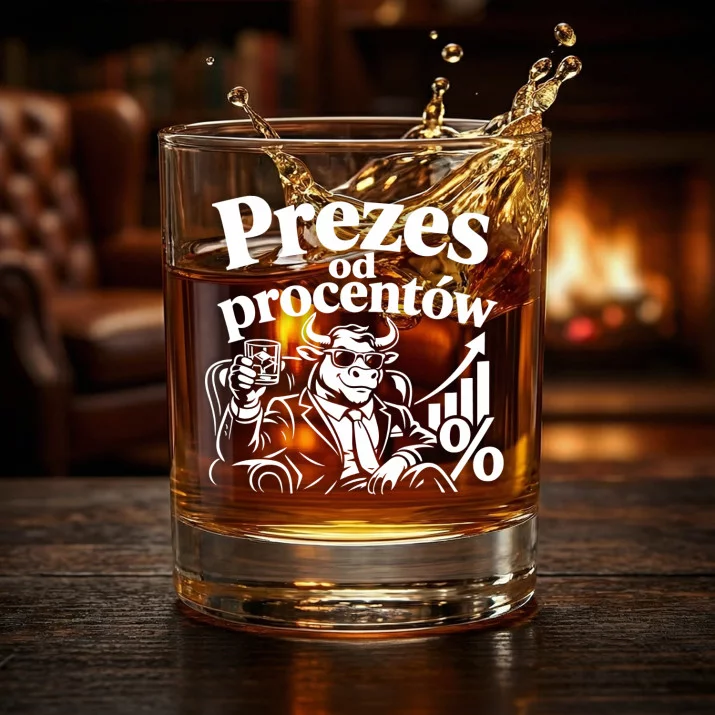 Szklanka Do Whisky Na Otwarcie Firmy Prezent Dla Mężczyzny: Prezes Od Procentów