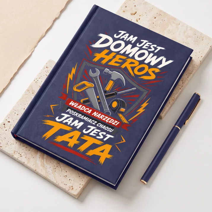 Notatnik A5 Dla Taty Prezent Na Dzień Ojca Dla Mężczyzny: Herb Domowego Herosa