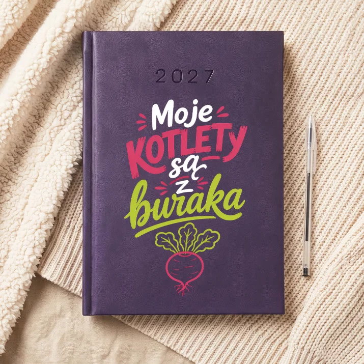 Kalendarz Książkowy A5 2027 Dla Weganki Prezent Dla Kobiety: Buraczany Humor