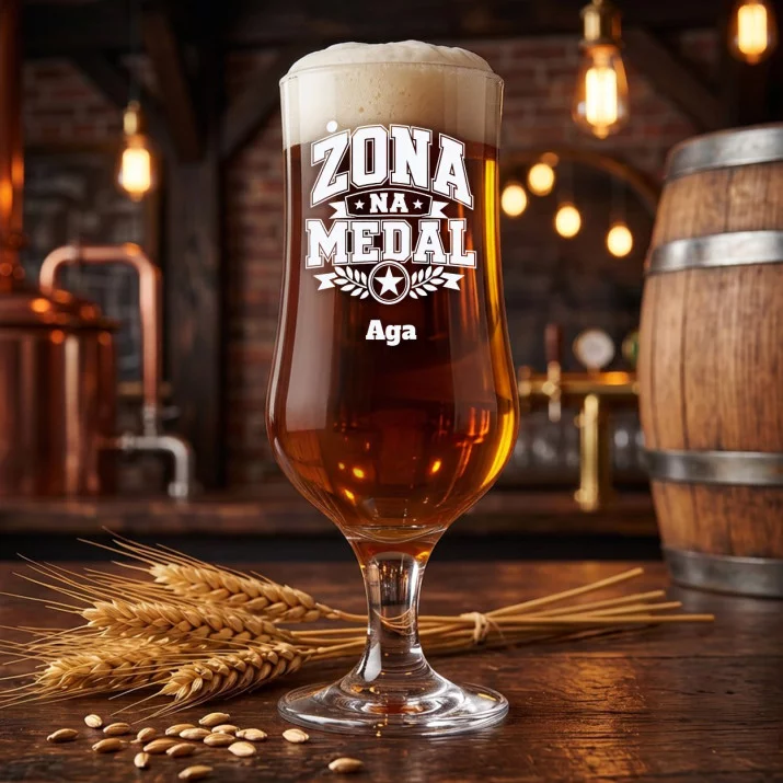 Pokal Do Piwa Personalizowany Dla Żony Prezent Na Rocznicę Ślubu Dla Kobiety: Żona Na Medal Pokal Do Piwa Personalizowany Dla Żony Prezent Na Rocznicę Ślubu Dla Kobiety: Żona Na Medal