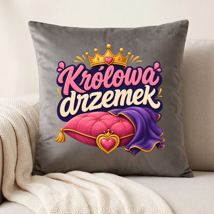 Poduszka Dekoracyjna Dla Kobiety Prezent Dla Kobiety: Królowa Drzemek Poduszka Dekoracyjna Dla Kobiety Prezent Dla Kobiety: Królowa Drzemek