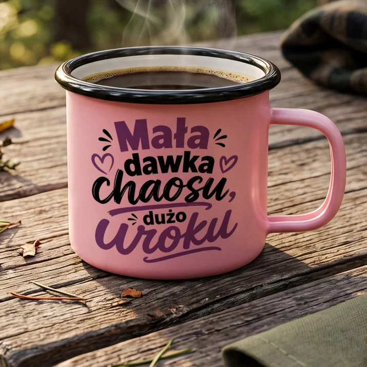 Kubek Emaliowany Dla Niej Prezent Na Walentynki Dla Kobiety: Urokliwy Chaos Kubek Emaliowany Dla Niej Prezent Na Walentynki Dla Kobiety: Urokliwy Chaos