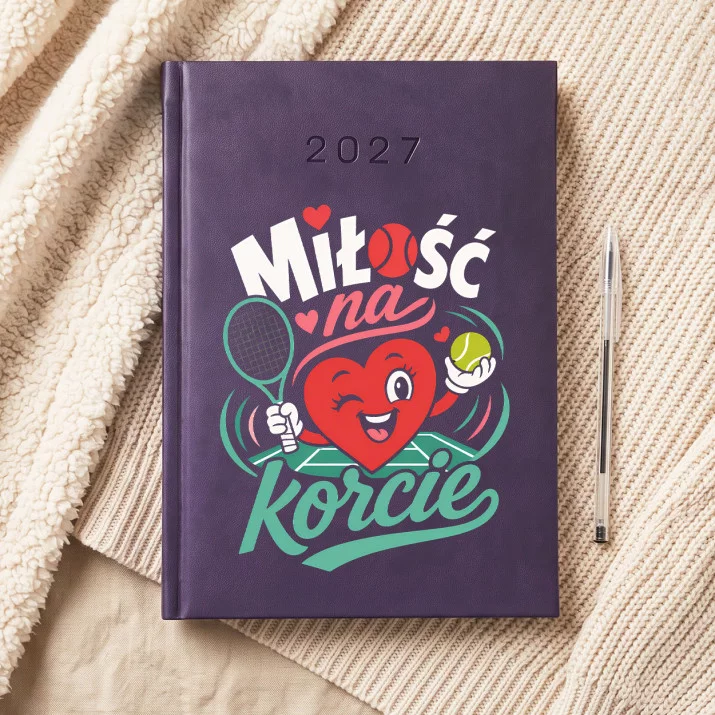 Kalendarz Książkowy A5 2027 Dla Tenisistki Prezent Dla Kobiety: Kortowa Elegancja