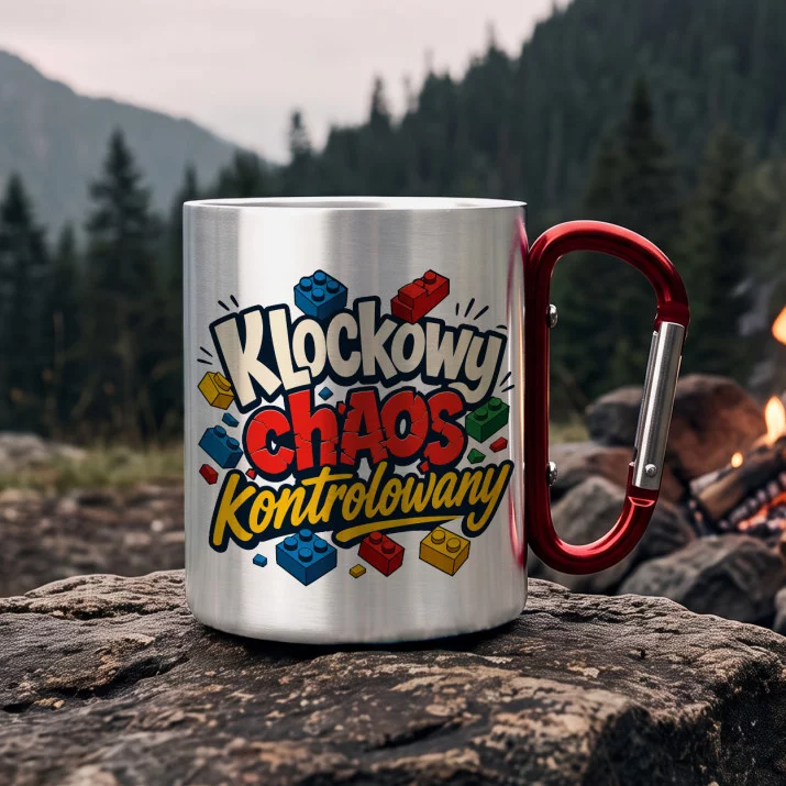 Kubek Metalowy z Karabińczykiem Dla Fana Lego Prezent Dla Mężczyzny: Chibi Budowniczy