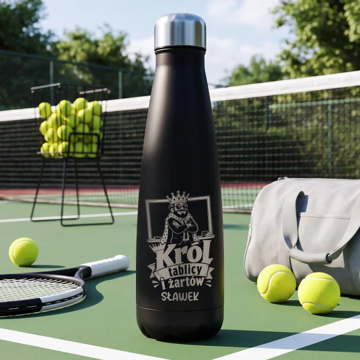 Butelka na Wodę z Grawerem Na Dzień Nauczyciela Prezent Dla Nauczyciela Mężczyzny: Król Tablicy I Żartów Butelka na Wodę z Grawerem Na Dzień Nauczyciela Prezent Dla Nauczyciela Mężczyzny: Król Tablicy I Żartów