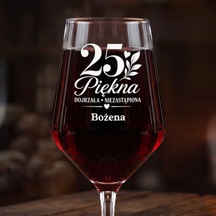 Mega Kieliszek Do Wina z Grawerem Na 25 Urodziny Prezent Dla 25 Latki Kobiety: 25 Piękna Niezastąpiona Mega Kieliszek Do Wina z Grawerem Na 25 Urodziny Prezent Dla 25 Latki Kobiety: 25 Piękna Niezastąpiona