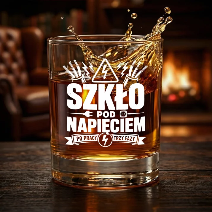 Szklanka Do Whisky Dla Elektryka Prezent Dla Mężczyzny: Szkło Pod Napięciem Szklanka Do Whisky Dla Elektryka Prezent Dla Mężczyzny: Szkło Pod Napięciem