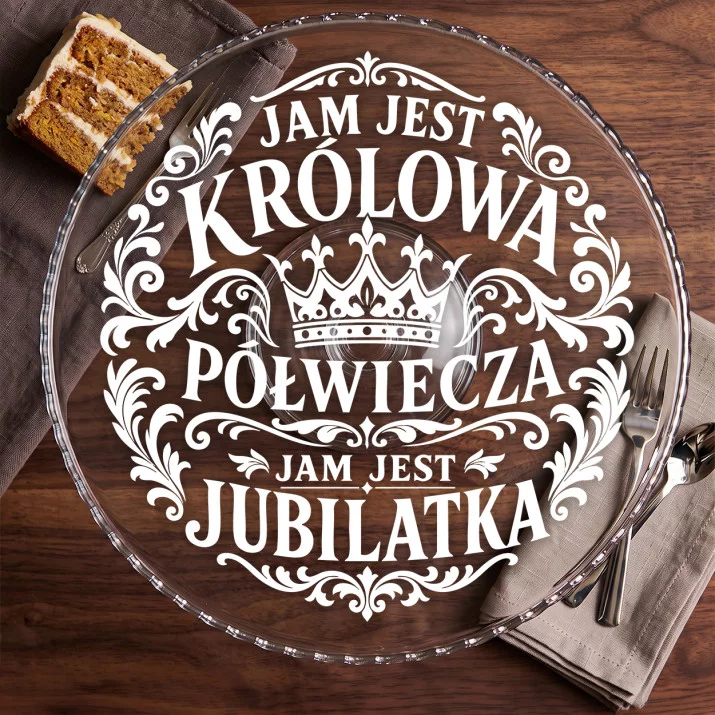 Patera Na Ciasto Na 50 Urodziny Prezent Dla Kobiety: Korona Półwiecza Patera Na Ciasto Na 50 Urodziny Prezent Dla Kobiety: Korona Półwiecza