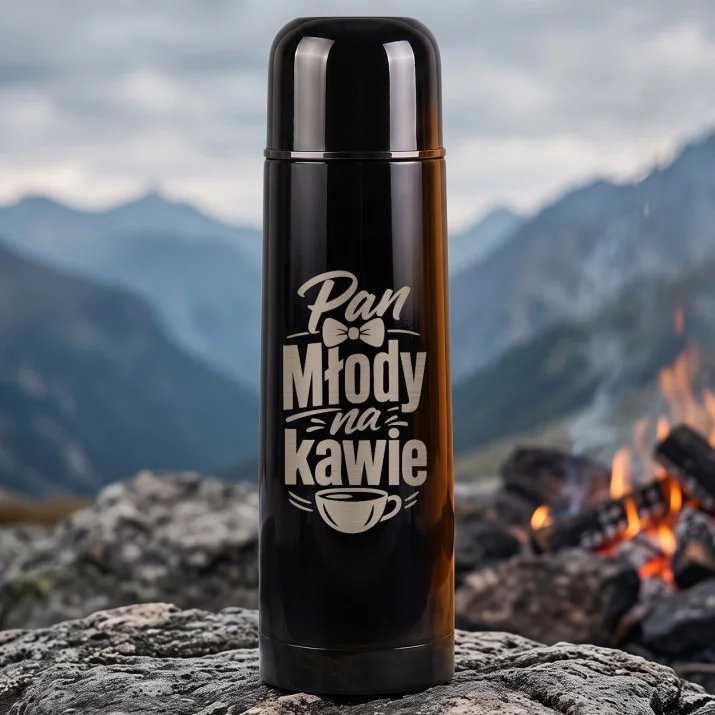 Termos 500ml Dla Pana Młodego Prezent Na Ślub Dla Mężczyzny: Pan Młody Na Kawie
