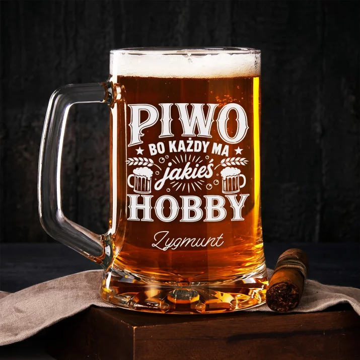 Kufel Personalizowany z Grawerem Dla Piwosza Prezent Dla Mężczyzny: Piwo To Hobby