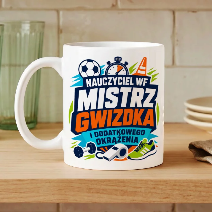 Kubek Z Nadrukiem Dla Nauczyciela Wf Prezent Na Dzień Nauczyciela Dla Mężczyzny: Mistrz Gwizdka Kubek Z Nadrukiem Dla Nauczyciela Wf Prezent Na Dzień Nauczyciela Dla Mężczyzny: Mistrz Gwizdka