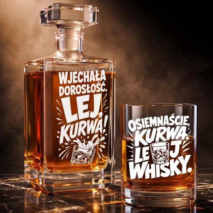 Zestaw Do Whisky Na 18 Urodziny Chłopaka Prezent Dla Mężczyzny: Wjechała Dorosłość. Zestaw Do Whisky Na 18 Urodziny Chłopaka Prezent Dla Mężczyzny: Wjechała Dorosłość.