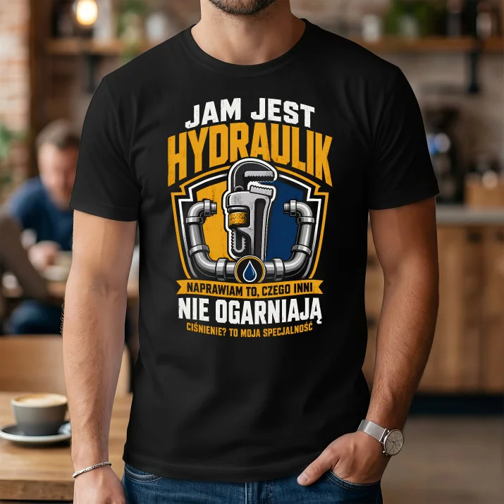 Koszulka Męska Dla Hydraulika Prezent Dla Mężczyzny: Jam Jest Hydraulik