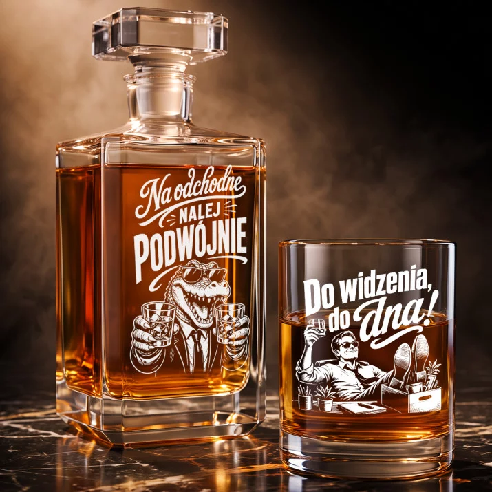 Zestaw Do Whisky Dla Odchodzącego Pracownika Prezent Dla Mężczyzny: Na Odchodne Nalej Podwójnie Zestaw Do Whisky Dla Odchodzącego Pracownika Prezent Dla Mężczyzny: Na Odchodne Nalej Podwójnie