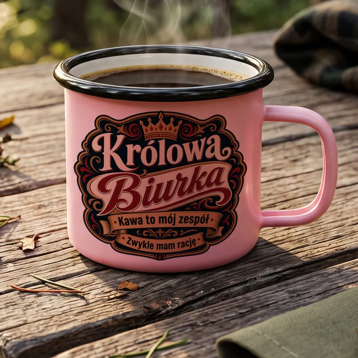 Kubek Emaliowany Dla Koleżanki Z Pracy Prezent Dla Kobiety: Biuro Z Humorem