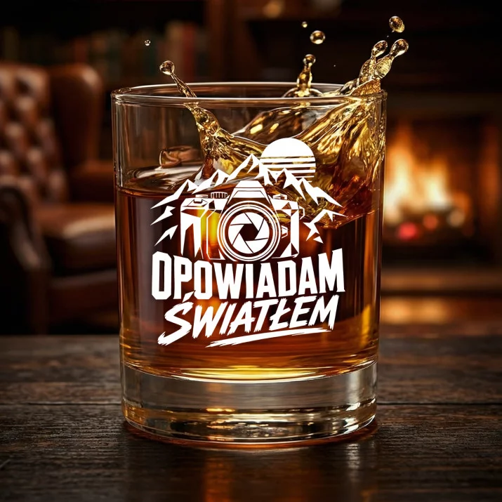 Szklanka Do Whisky Dla Fotografa Prezent Dla Mężczyzny: Opowiadam Światłem Szklanka Do Whisky Dla Fotografa Prezent Dla Mężczyzny: Opowiadam Światłem