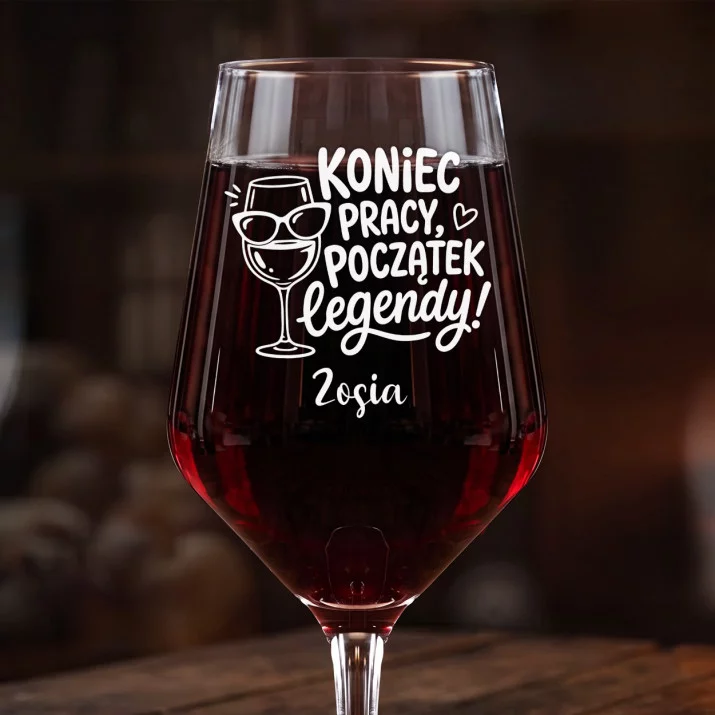 Mega Kieliszek Do Wina z Grawerem Na Odejście Z Pracy Na Emeryturę Prezent Dla Emeryta Kobiety: Koniec Pracy Legenda Mega Kieliszek Do Wina z Grawerem Na Odejście Z Pracy Na Emeryturę Prezent Dla Emeryta Kobiety: Koniec Pracy Legenda