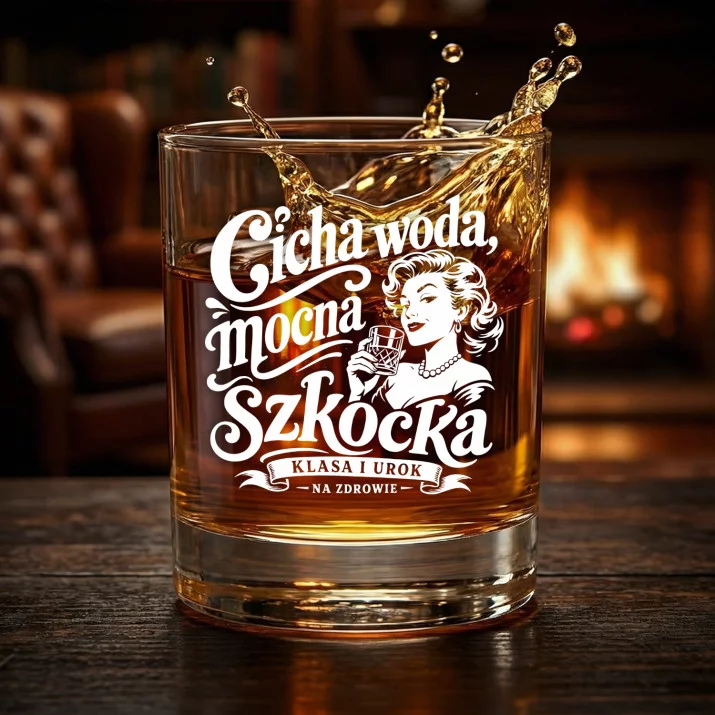 Szklanka Do Whisky Na 25 Rocznicę Ślubu Prezent Dla Kobiety: Cicha Woda, Mocna Szkocka