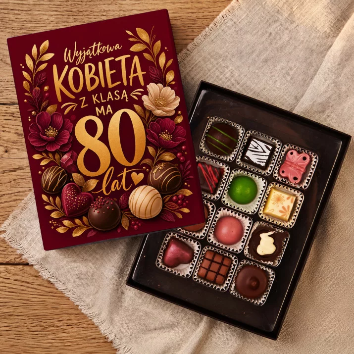 Czekoladki Na 80 Urodziny Prezent Dla Kobiety: Wyjątkowa Kobieta 80