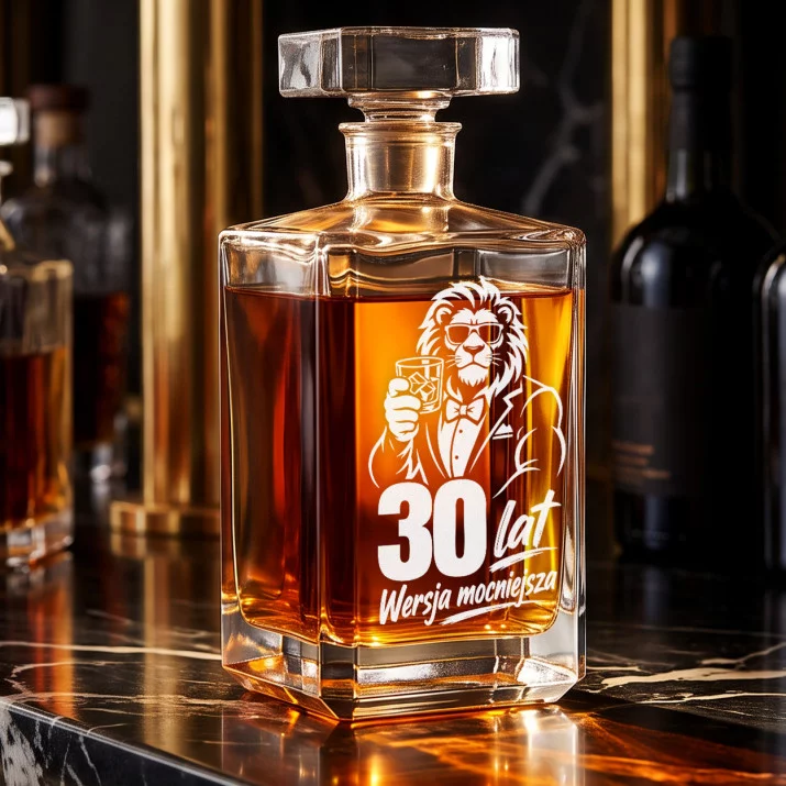 Karafka Do Whisky z Grawerem Dla 30 Latka Prezent Na 30 Urodziny: 30 Lat Wersja Mocniejsza Karafka Do Whisky z Grawerem Dla 30 Latka Prezent Na 30 Urodziny: 30 Lat Wersja Mocniejsza