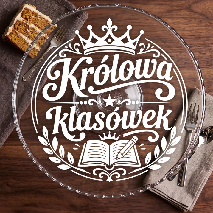 Patera Na Ciasto Dla Nauczycielki Prezent Na Dzień Nauczyciela Dla Kobiety: Etykieta Szkolnej Królowej Patera Na Ciasto Dla Nauczycielki Prezent Na Dzień Nauczyciela Dla Kobiety: Etykieta Szkolnej Królowej