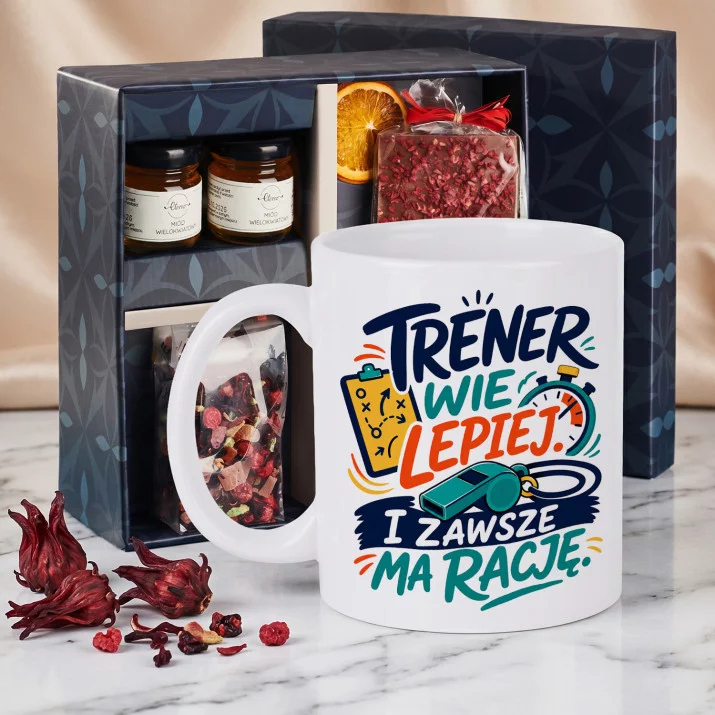 Zestaw Prezenowy Z Kubkiem Dla Trenera: Trener Wie Lepiej Zestaw Prezenowy Z Kubkiem Dla Trenera: Trener Wie Lepiej