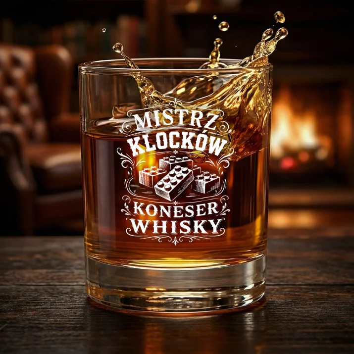 Szklanka Do Whisky Dla Fana Lego Prezent Dla Mężczyzny: Mistrz Klocków, Koneser Whisky