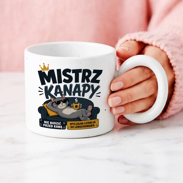 Kubek Z Okrągłym Uchem Dla Syna Prezent Dla Mężczyzny: Król Kanapy Kubek Z Okrągłym Uchem Dla Syna Prezent Dla Mężczyzny: Król Kanapy