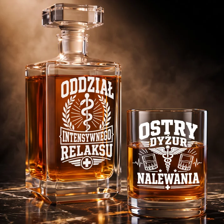 Zestaw Do Whisky Dla Lekarza Prezent Dla Mężczyzny: Oddział Intensywnego Relaksu Zestaw Do Whisky Dla Lekarza Prezent Dla Mężczyzny: Oddział Intensywnego Relaksu