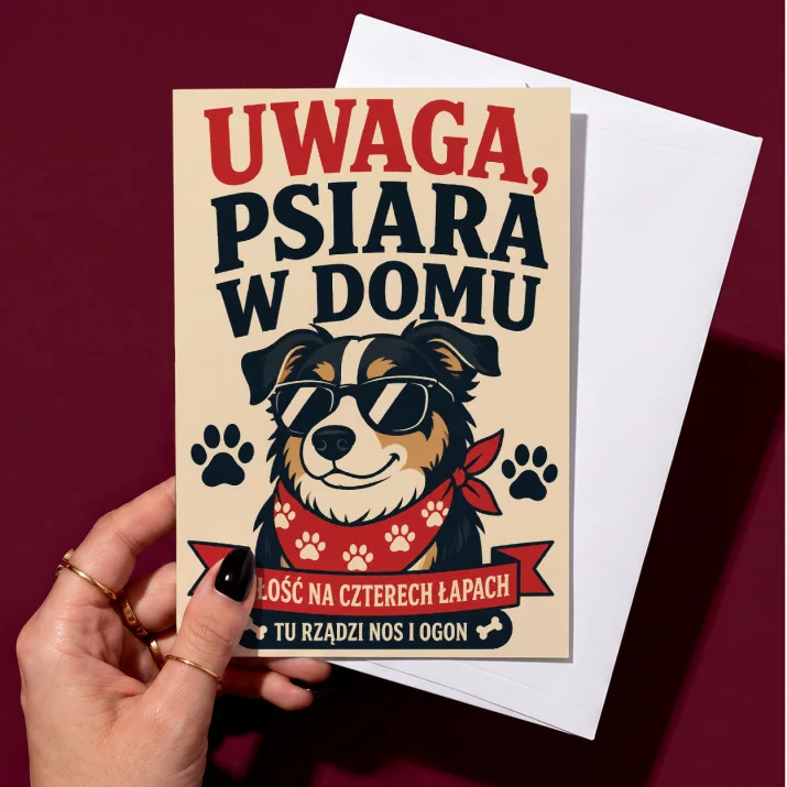 Kartka z Życzeniami Dla Psiary Dla Kobiety: Psiara Z Humorem
