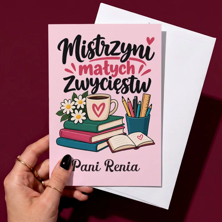 Kartka Personalizowana Na Dzień Nauczyciela Prezent Dla Nauczyciela Kobiety: Mistrzyni Małych Kartka Personalizowana Na Dzień Nauczyciela Prezent Dla Nauczyciela Kobiety: Mistrzyni Małych