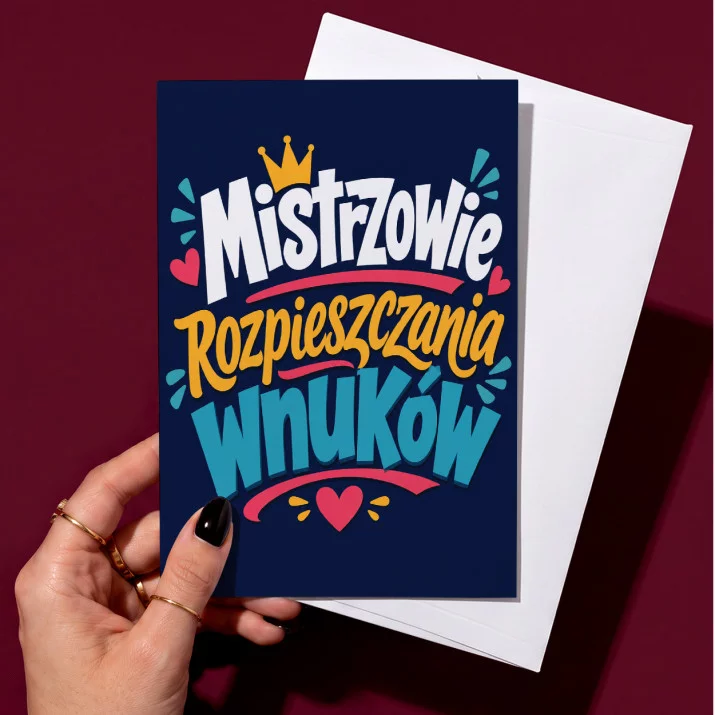 Kartka z Życzeniami Na Dzień Babci i Dziadka Dla Babci i Dziadka Pary: Mistrzowie Rozpieszczania Kartka z Życzeniami Na Dzień Babci i Dziadka Dla Babci i Dziadka Pary: Mistrzowie Rozpieszczania