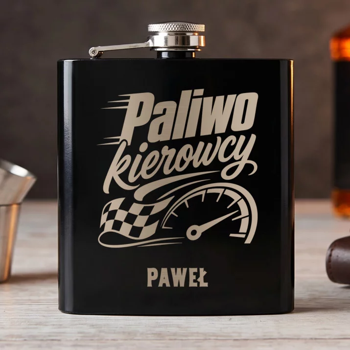 Piersiówka Z Grawerem Dla Fana F1 Prezent Dla Mężczyzny: Paliwo Kierowcy Piersiówka Z Grawerem Dla Fana F1 Prezent Dla Mężczyzny: Paliwo Kierowcy