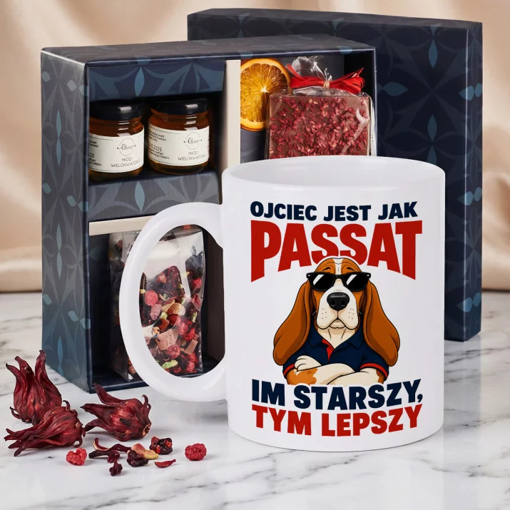 Zestaw Prezenowy Z Kubkiem Dla Ojca Na Dzień Ojca: Ojciec Jak Passat Zestaw Prezenowy Z Kubkiem Dla Ojca Na Dzień Ojca: Ojciec Jak Passat