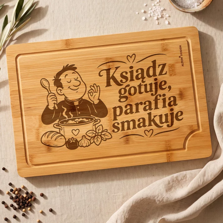 Deska Do Krojenia Dla Księdza Prezent Dla Mężczyzny: Parafialne Smaki