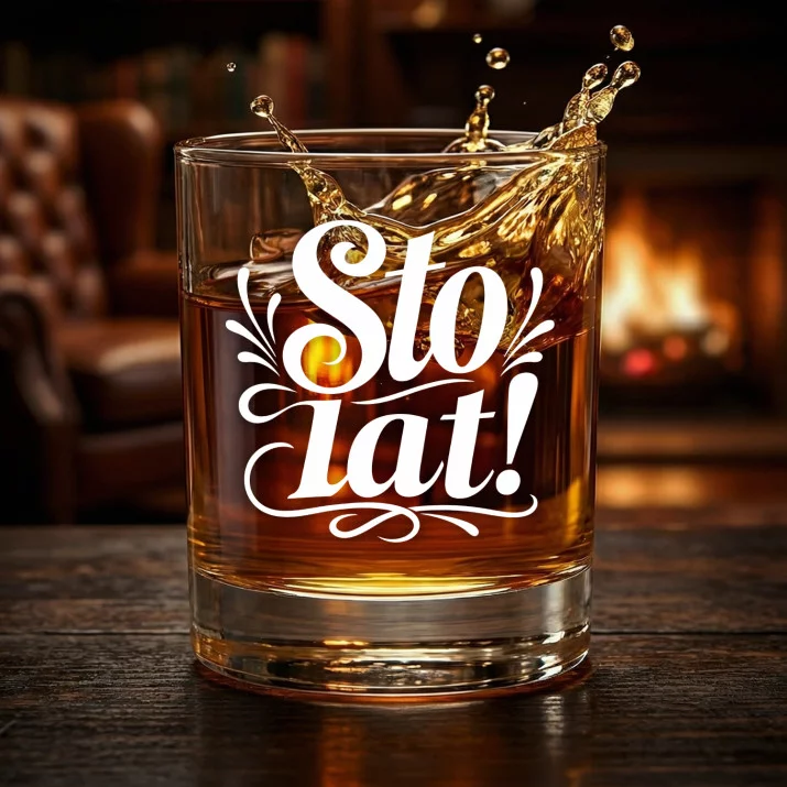 Szklanka Do Whisky Na Imieniny Prezent Dla Mężczyzny: Sto Lat! Szklanka Do Whisky Na Imieniny Prezent Dla Mężczyzny: Sto Lat!