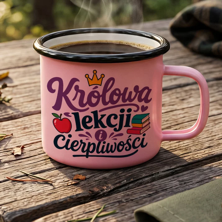 Kubek Emaliowany Dla Nauczycielki Prezent Na Dzień Nauczyciela Dla Kobiety: Duma Nauczycielska
