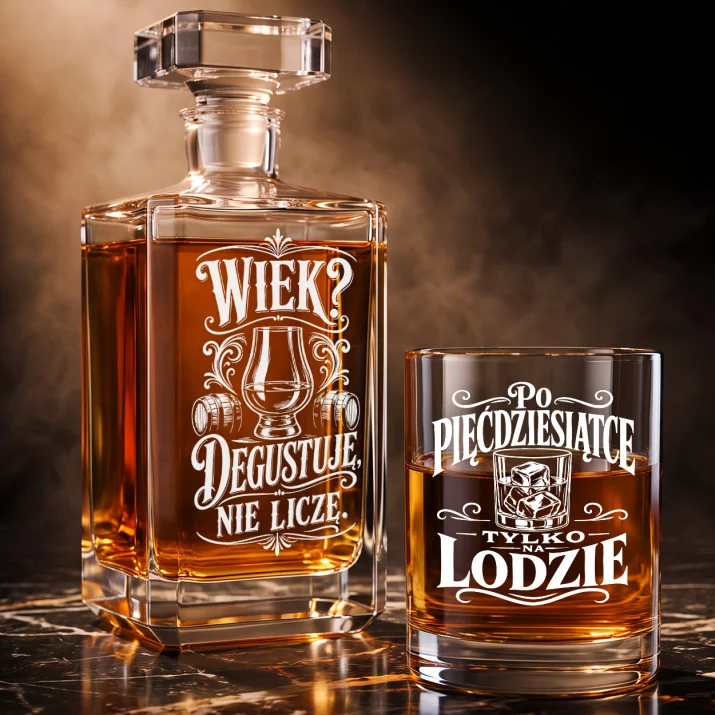 Zestaw Do Whisky Na Pięćdziesiątkę Prezent Dla Mężczyzny: Wiek? Degustuję, Nie Liczę. Zestaw Do Whisky Na Pięćdziesiątkę Prezent Dla Mężczyzny: Wiek? Degustuję, Nie Liczę.